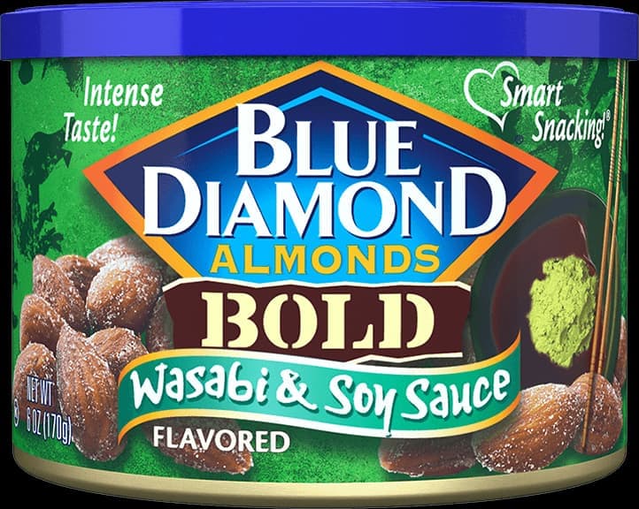 Wasabi & Soy Sauce Almonds by Blue Diamond - 6g protein