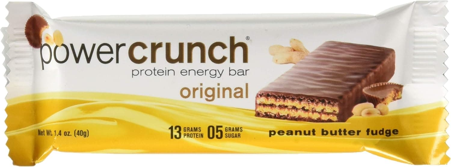 BNRG Power Crunch Peanut Butter Fudge 12-1.4 oz Protein Energy Bars - nullg protein protein bars