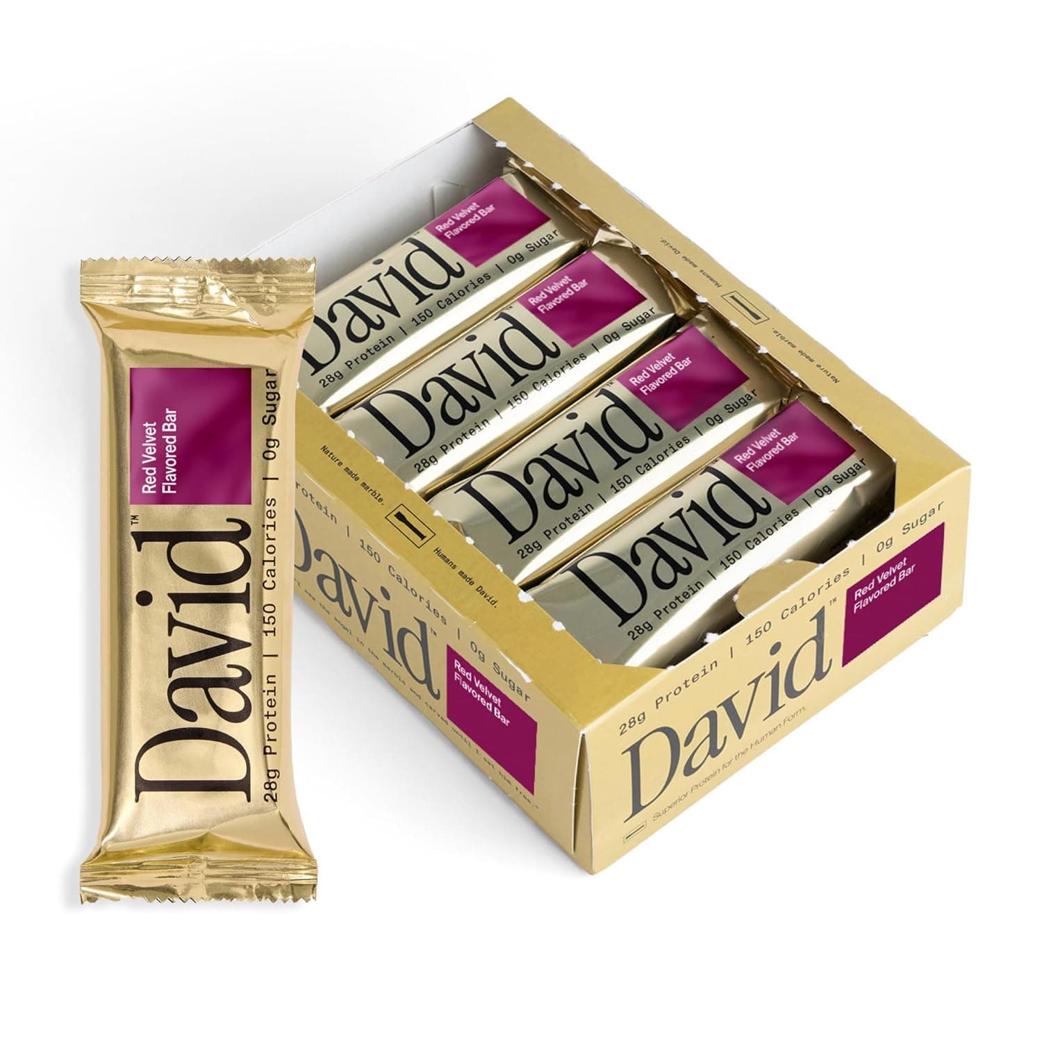 David High Protein Bars - 0g of Sugar, Low Carb, Gluten Free - 28g of Protein, 150 Calories - On-The-Go Snack - Chocolate Chip Cookie Dough Flavor, Pack of 12 - nullg protein protein bars