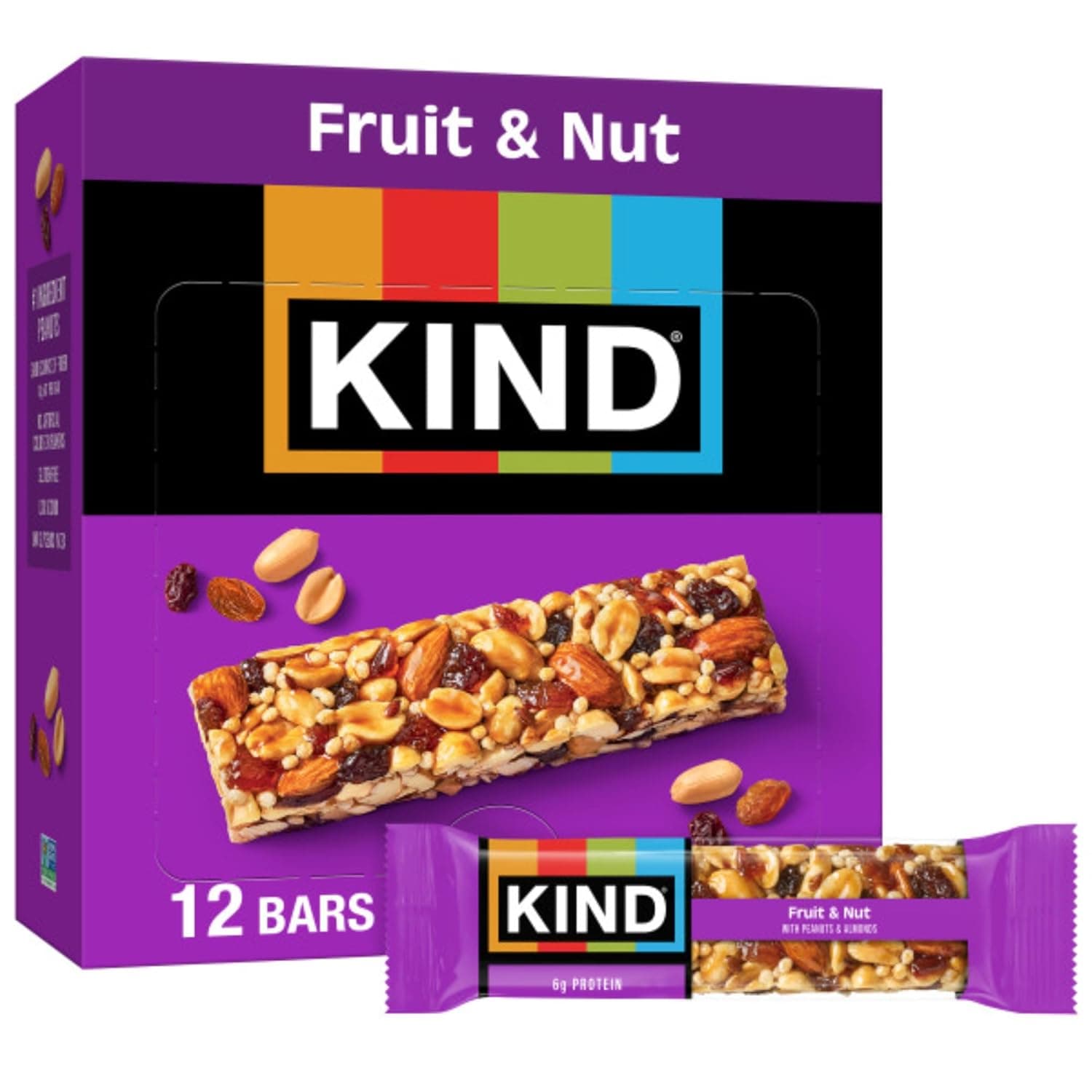 KIND KIND Bars, Fruit & Nut, Fruit & Nut, 12 Count (Pack of 12) by KIND - nullg protein