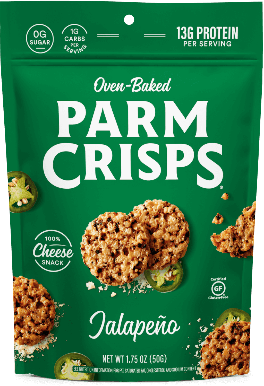Jalapeño Parm Crisps - 13g protein