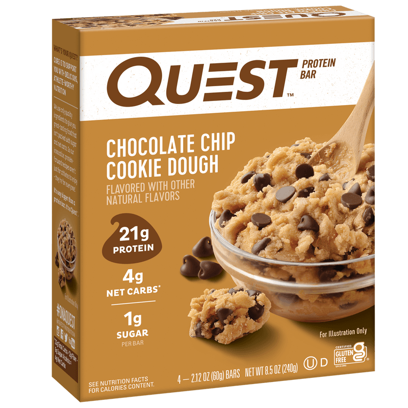 Quest Chocolate Chip Cookie Dough - 20g protein protein bars