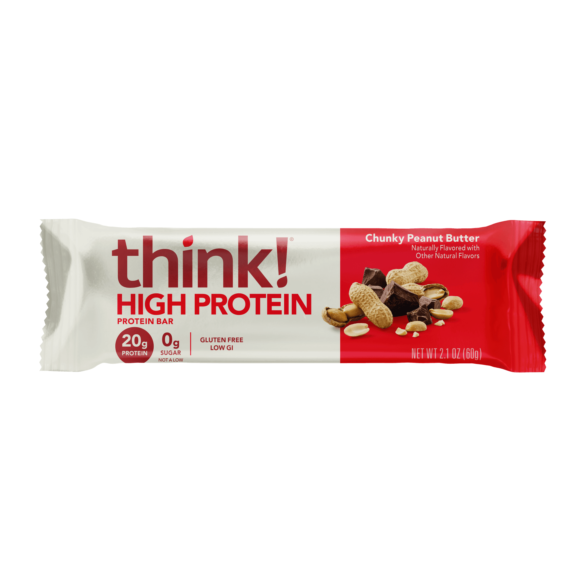 think! High Protein Bar, Chunky Peanut Butter - 20g protein