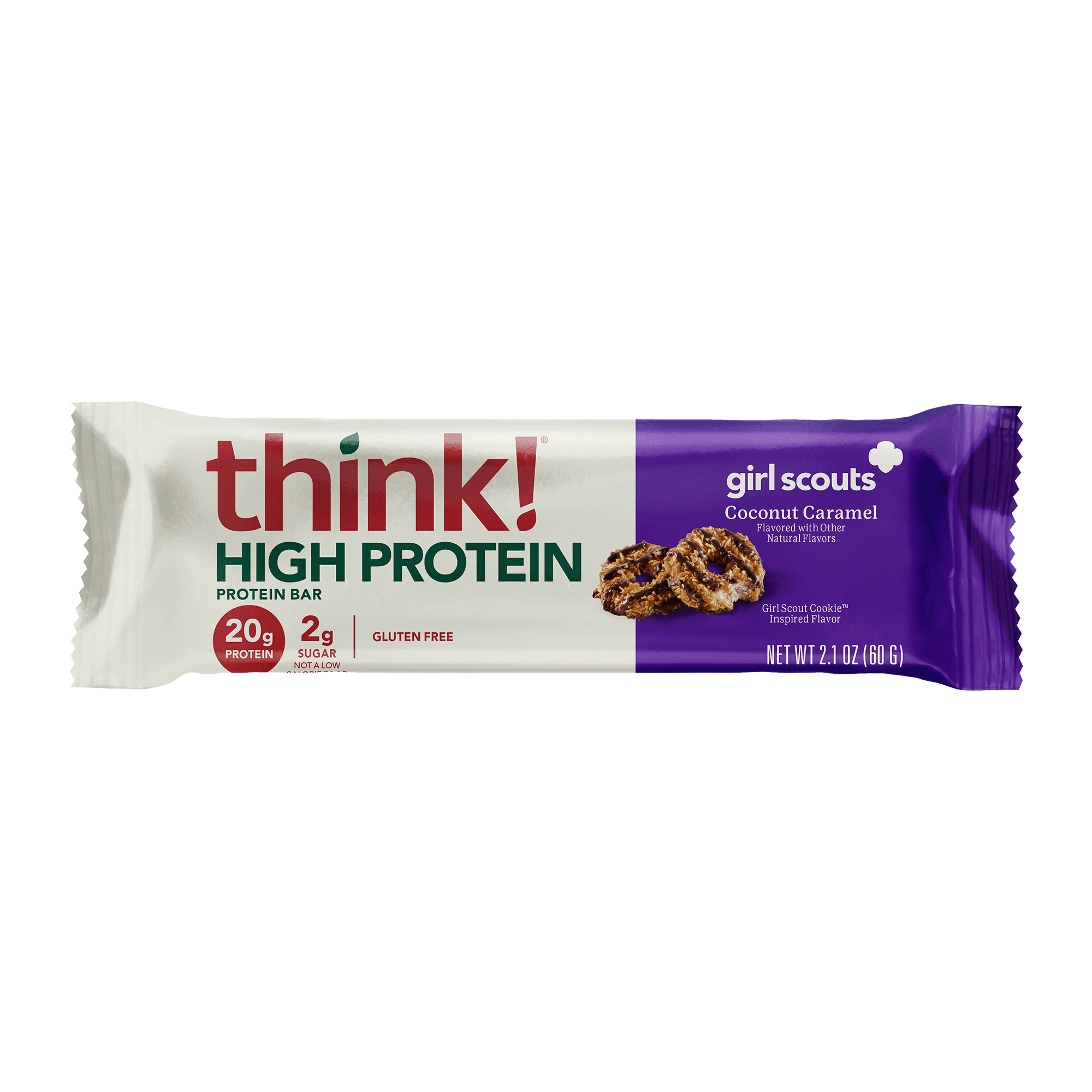 think! High Protein Bar, Girl Scout Coconut Caramel by think! - 20g protein