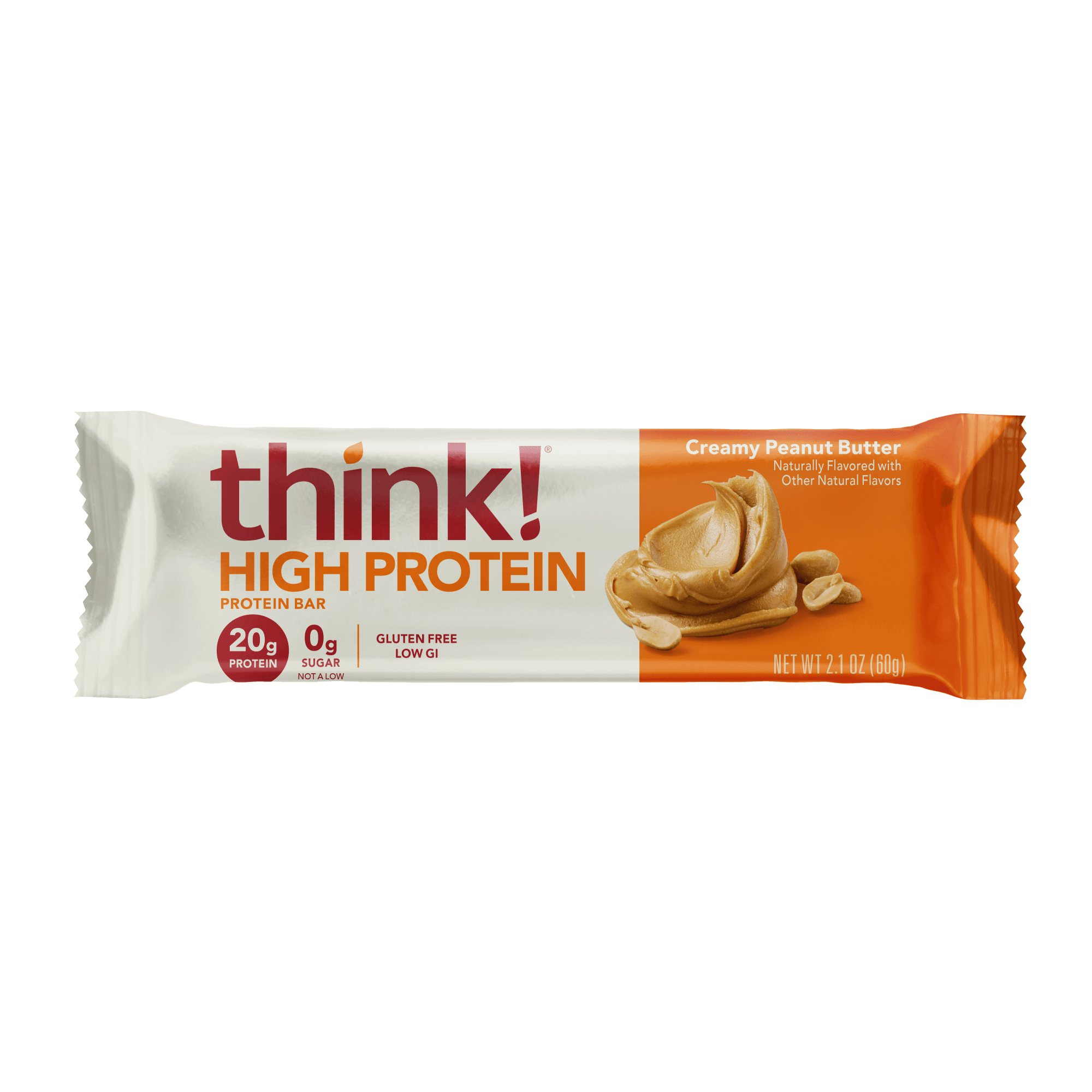 think! High Protein Bar, Creamy Peanut Butter - 20g protein