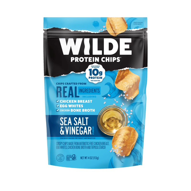 Wilde Sea Salt & Vinegar Chicken Chips by Wilde - 10g protein